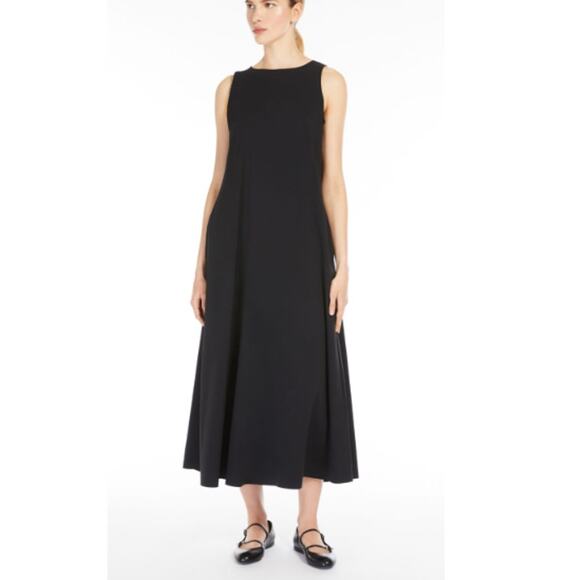 STUNNING!  MAXMARA Leisure Jersey Sleeveless Flared A-Line Dress $360 M - Picture 3 of 9
